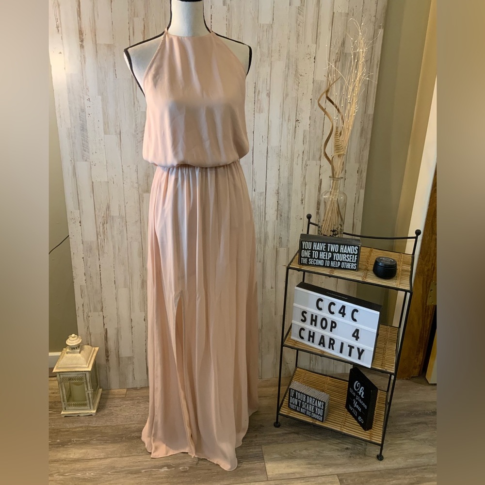 Show me your Mumu. Pale rose pink long dress. Size L